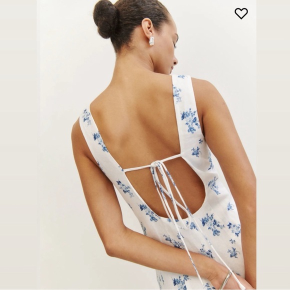 Reformation Amorette Linen Floral Dress - Picture 3 of 4